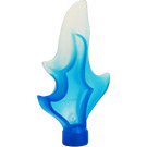 Duplo Transparent Light Blue Flame 1 x 2 x 5 with Marbled White Tip (51703)