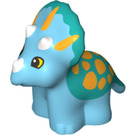 Duplo Triceratops Baby with Orange and Aqua (39337)