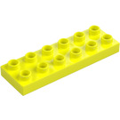 Duplo Vibrant Yellow Plate 2 x 6 (98233)