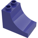 Duplo Violet Brick 2 x 3 x 2 with Curved Ramp (2301)