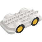 Duplo Wheelbase 4 x 8 with Yellow Wheels (15319 / 24911)