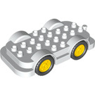 Duplo Wheelbase 4 x 8 with Yellow Wheels (15319 / 24911)