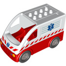 Duplo White Ambulance with EMT Star (without door) (58233)