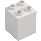 Duplo Biały Cegła 2 x 2 x 2 (31110)