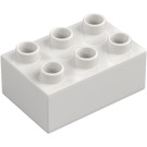 Duplo Bílá Kostka 2 x 3 (87084)