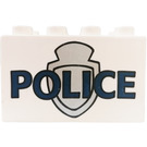 Duplo blanc Brique 2 x 4 x 2 avec "Police" (31111 / 48260)