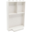 Duplo White Building Wall 2 x 5 x 6 with Two Upper Cupboards