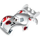 Duplo White Car Body - Shu Todoroki (95545)