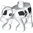 Duplo Weiß Cow Calf mit Schwarz Patches (12057 / 34803)