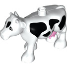 Duplo White Cow with Black Patches and Pink Udder (12053 / 87304)