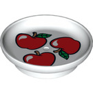 Duplo Weiß Dish mit 3 rot apples (31333 / 72209)