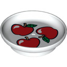 Duplo Vit Dish med 3 Röd apples (31333 / 72209)