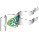 Duplo White Flag 2 x 5 with WGP symbol with Holes (51725 / 95435)