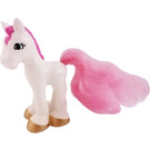 Duplo Bianco Foal con Mane e Capelli/Rosa (57889)