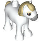Duplo blanc Foal avec Tan Cheveux (36969)