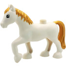 Duplo White Horse with Gold mane (11921 / 74623)