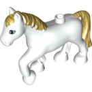 Duplo Blanc Cheval avec Gold Mane (1376 / 57892)