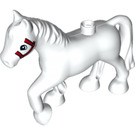 Duplo White Horse with Red Bridle (1376 / 25221)