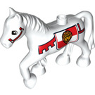 Duplo Wit Paard met Rood Vlag (1376 / 15994)