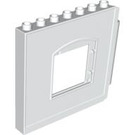 Duplo White Panel 1 x 8 x 6 with Window - Left (51260)