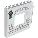 Duplo Wit Paneel 1 x 8 x 6 met Venster - Links met Muur Paneel met security Camera (51260 / 54825)