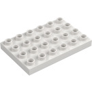 Duplo White Plate 4 x 6 (25549)