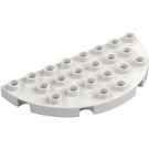 Duplo Vit Platta 8 x 4 Semicircle (29304)