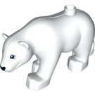 Duplo Weiß Polar Bear mit Foot Forward (12022 / 64148)
