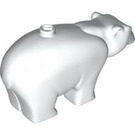 Duplo Wit Polar Bear met vierkante ogen (74588)
