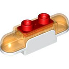 Duplo hvid Siren Klods med orange Lights (65988)