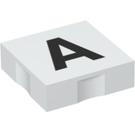 Duplo Weiß Fliese 2 x 2 mit Seite Indents mit "ein" (6309 / 48456)