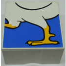 Duplo White Tile 2 x 2 x 1 with Chicken Mosaic Print 05 (2756)