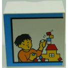 Duplo White Tile 2 x 2 x 1 with Mosaic Picture Home 14 (2756)