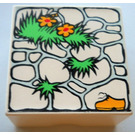 Duplo White Tile 2 x 2 x 1 with Park Mosaic Print 16 (2756)