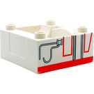 Duplo hvid Tog Compartment 4 x 4 x 1.5 med Sæde med Stanley (51547 / 85965)