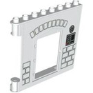 Duplo White Wall 1 x 8 x 6,door,right with Police wall panel (51261 / 54823)