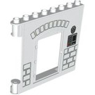 Duplo White Wall 1 x 8 x 6 with Door (Right) with Police wall panel (51261 / 54823)