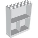 Duplo Valkoinen Seinä 2 x 6 x 6 Shelf (6461)