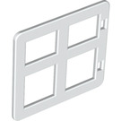 Duplo Bianco Finestra 4 x 3 con Bars con pannelli di dimensioni diverse (2206)