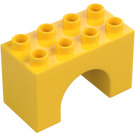 Duplo Keltainen Kaari Palikka 2 x 4 x 2 (11198)