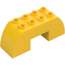 Duplo Yellow Arch Brick 2 x 6 x 2 Curved (11197)