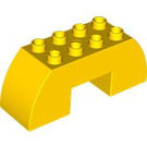 Duplo Yellow Arch Brick 2 x 6 x 2 Curved (11197)