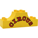 Duplo Yellow Bow 2 x 6 x 2 with "CIRCUS" (4197)