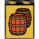 Duplo Gelb Backstein 1 x 2 x 2 mit Barrels ohne Unterrohr (4066)