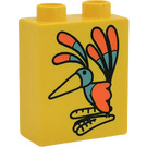 Duplo Amarillo Ladrillo 1 x 2 x 2 con Pájaro sin tubo inferior (41371 / 43676)