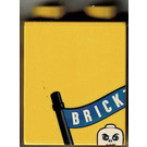 Duplo Yellow Brick 1 x 2 x 2 with Bricktober Week 3 without Bottom Tube (4066)