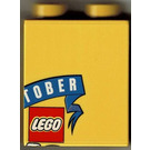 Duplo Amarillo Ladrillo 1 x 2 x 2 con Bricktober Week 4 sin tubo inferior (4066)