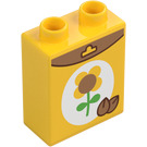 Duplo Gul Klods 1 x 2 x 2 med Sunflower Seeds Package (4066)