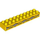 Duplo Amarillo Ladrillo 2 x 10 con Lattice Recorte Valla (2291 / 60825)