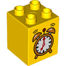 Duplo Yellow Brick 2 x 2 x 2 with Alarm Clock (19421 / 31110)